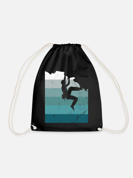 Kletterer Klettern Bouldern Free Speed Geschenk - Turnbeutel - Schwarz
