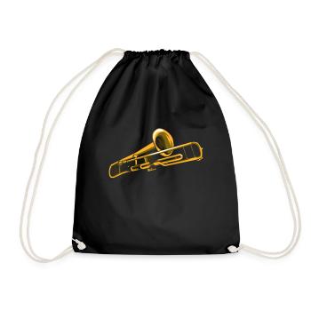 Wind instrument - Drawstring Bag - black - Front