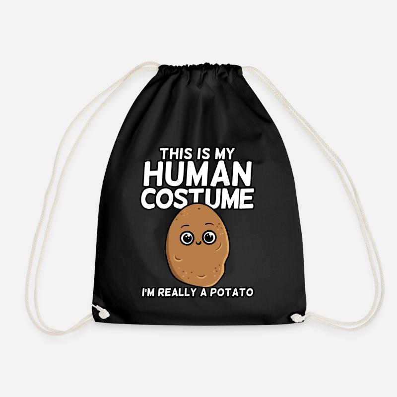 I'm Really A Potato - Turnbeutel - Schwarz