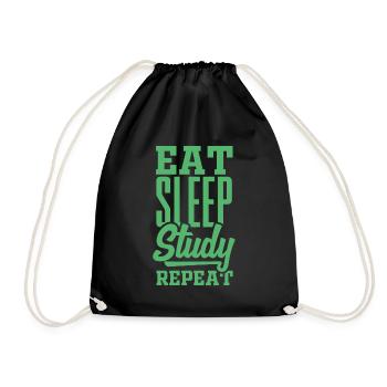 Study Study Studying Studying - Drawstring Bag - black - Front