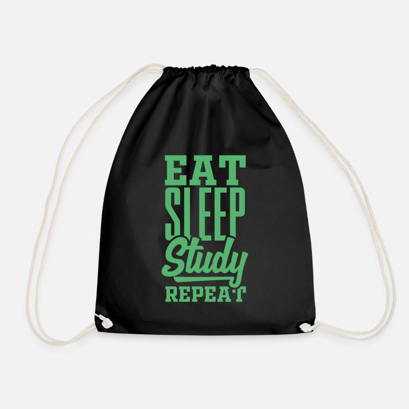 Study Study Studying Studying - Drawstring Bag - black