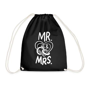 Marriage - Drawstring Bag - black - Front