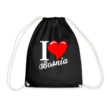 Bosnia - Drawstring Bag - black - Front