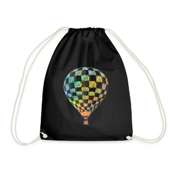 Ballon - rétro - Sac de sport léger - noir - Devant