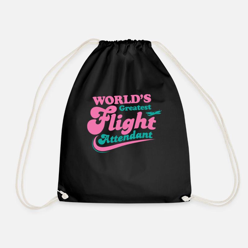 Stewardess - Weltbeste Flugbegleiterin Stewardess - Turnbeutel - Schwarz