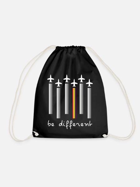 Flugzeuge Flugzeug | be different - Turnbeutel - Schwarz