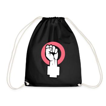 weibliche Revolution Frauen power Feministin - Turnbeutel - Schwarz - Vorne