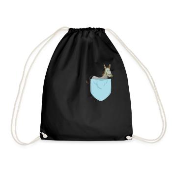 cadeau sympa âne sac âne - Sac de sport léger - noir - Devant