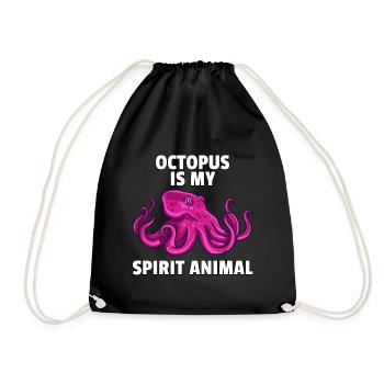 Octopus octopus squid octopus fish gift - Drawstring Bag - black - Front
