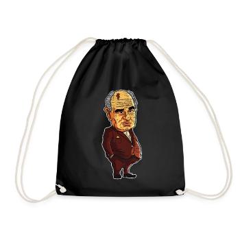 Mikhail Gorbachev Gift - Drawstring Bag - black - Front