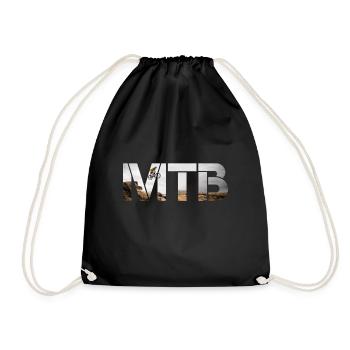 MTB Moutainbike Downhill Wüste Jump - Turnbeutel - Schwarz - Vorne