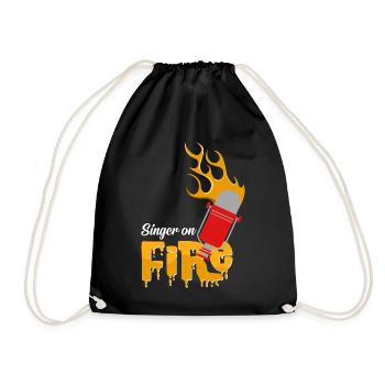Singer - Drawstring Bag - black - Front