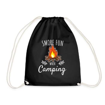 Camping - Turnbeutel - Schwarz - Vorne