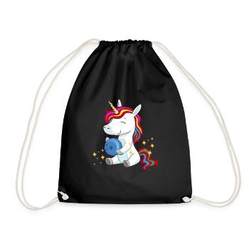 Bowling Unicorn Unicorn Comic Glitter Sweet Gift - Sac de sport léger - noir - Devant