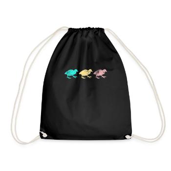 Cadeau mignon de caille de terre de caille naine - Sac de sport léger - noir - Devant