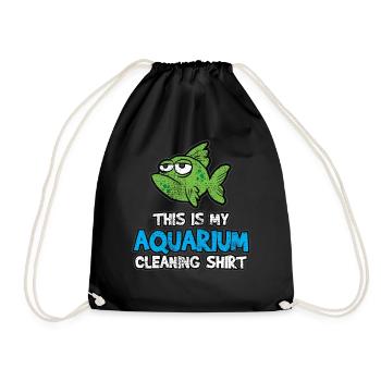 Aquarium - Turnbeutel - Schwarz - Vorne