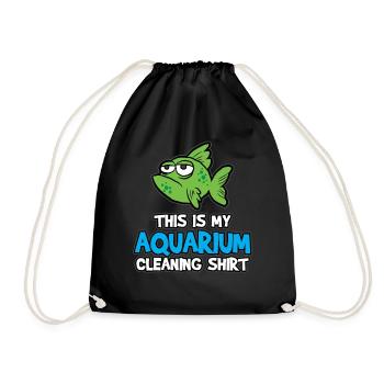 Aquarium - Turnbeutel - Schwarz - Vorne