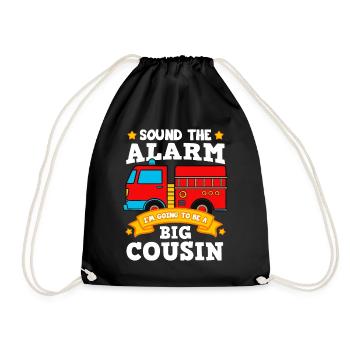 I'm Going To Be A Big Cousin - Turnbeutel - Schwarz - Vorne