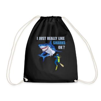 Scaphandre requins plonger Sharks Diver Cadeaux Shirt - Sac de sport léger - noir - Devant