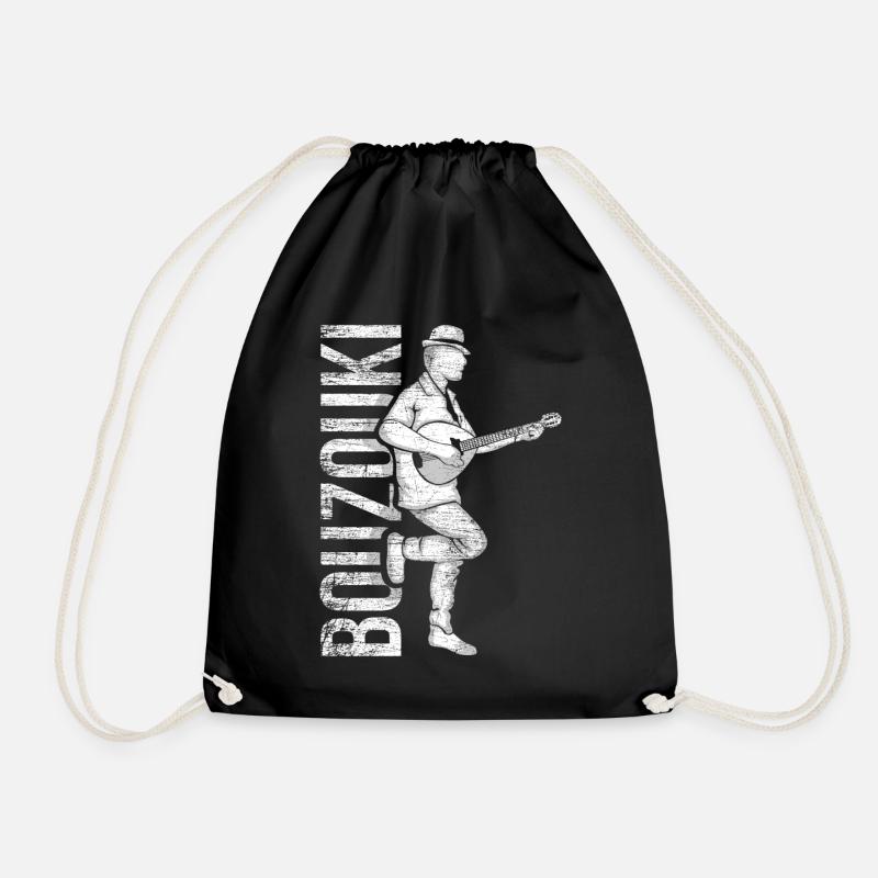 Bouzouki Geschenk - Turnbeutel - Schwarz