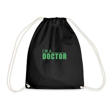 Doktor - Turnbeutel - Schwarz - Vorne