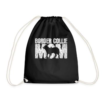 Maman Border Collie - Sac de sport léger - noir - Devant