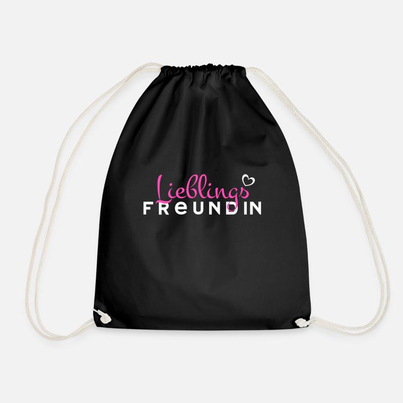 Lieblingsfreundin beste Freundin Geschenk - Turnbeutel - Schwarz