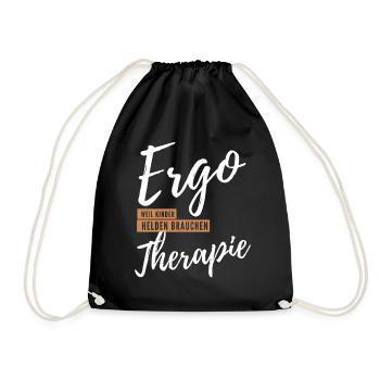 Ergotherapie t shirt | Heilpädagogik shirt - Turnbeutel - Schwarz - Vorne