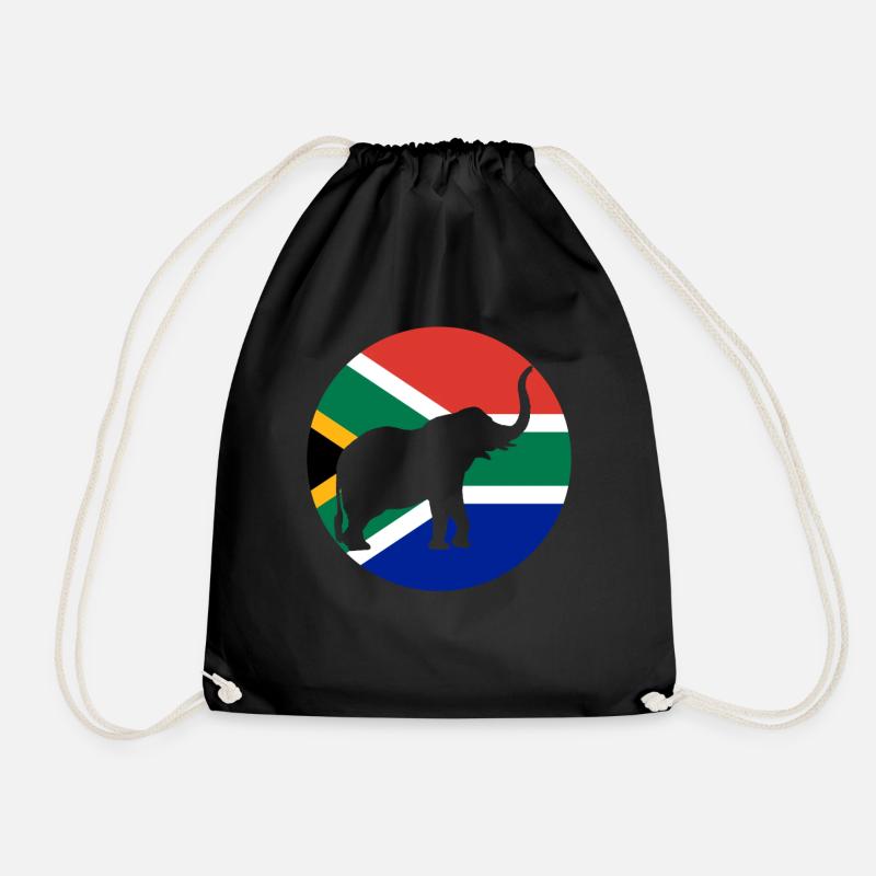 Südafrika - Turnbeutel - Schwarz