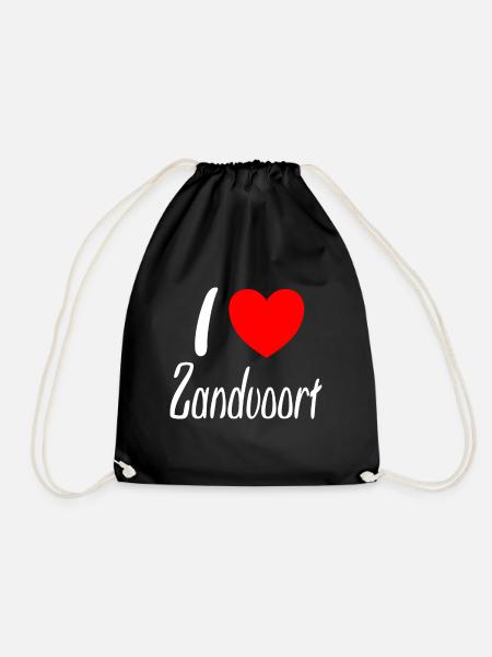 I love Zandvoort - Turnbeutel - Schwarz