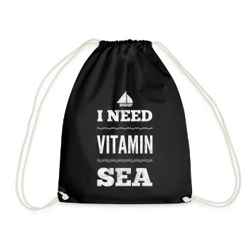 Sailors sail sailors - Drawstring Bag - black - Front