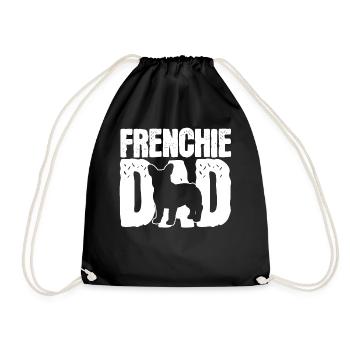 Bulldog français - Sac de sport léger - noir - Devant