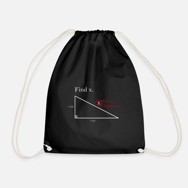 Finde X math Geschenk - Turnbeutel - Schwarz