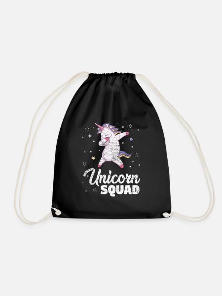 Dabbing Einhorn - Turnbeutel - Schwarz