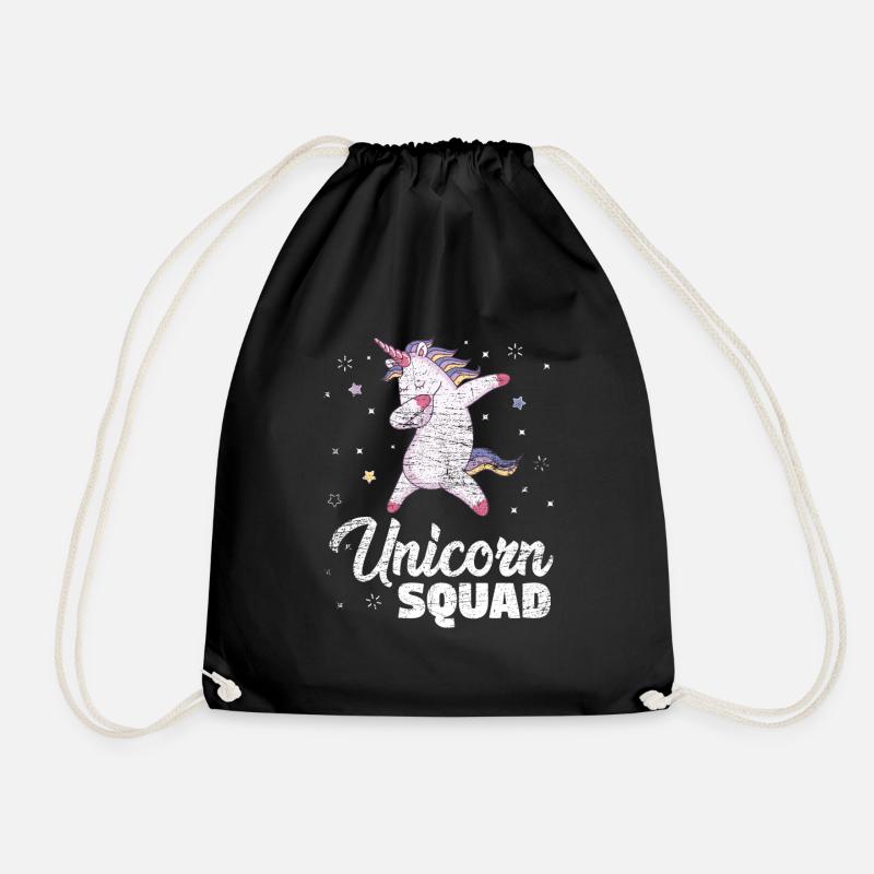 Dabbing Einhorn - Turnbeutel - Schwarz