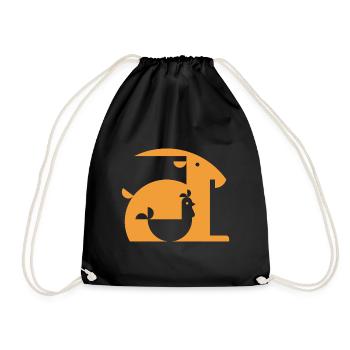 Cadeau d'illusion d'optique d'illusion de chèvre ou de coq - Sac de sport léger - noir - Devant
