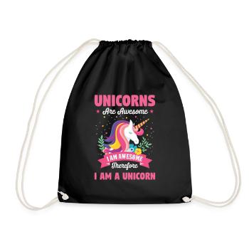 La licorne de la licorne - Sac de sport léger - noir - Devant