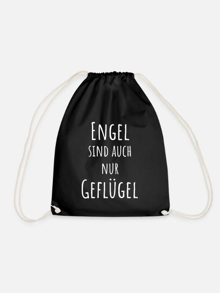 Engel - Turnbeutel - Schwarz