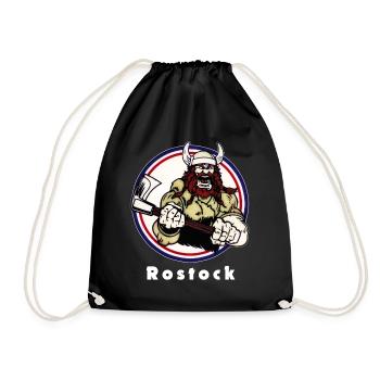 Rostock Vikings - Drawstring Bag - black - Front