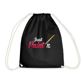 painting - Drawstring Bag - black - Front