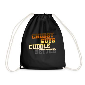Gros homme en surpoids drôle dire cadeau - Sac de sport léger - noir - Devant