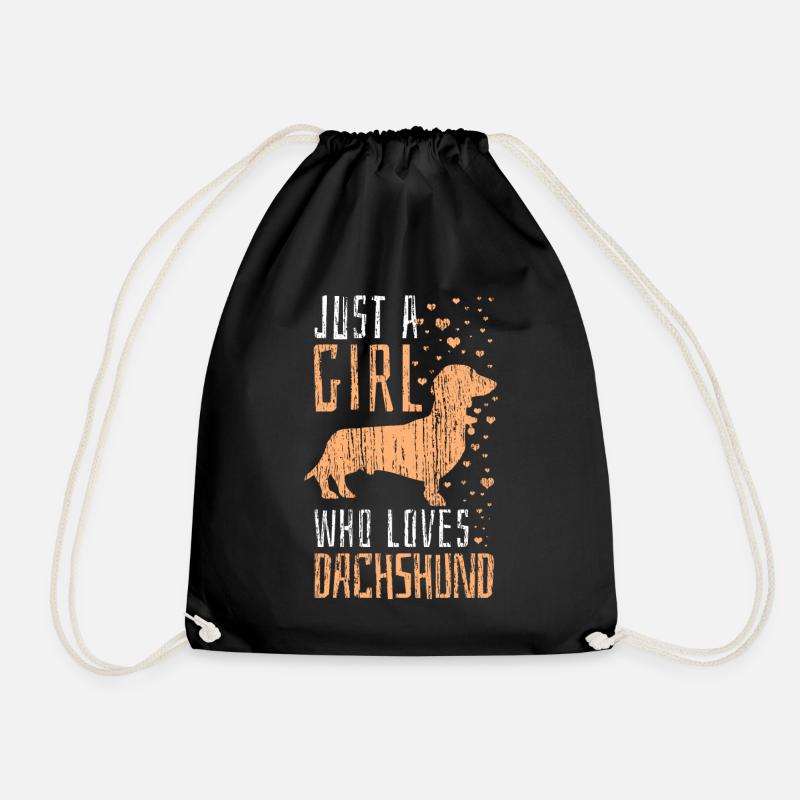 Chien de teckel - Sac de sport léger - noir