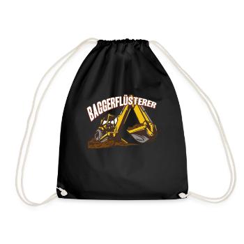Excavator whisperer Excavator Excavation Excavator driver - Drawstring Bag - black - Front