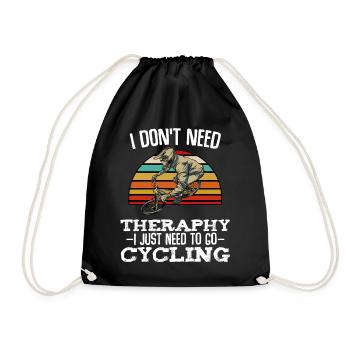 bicycle - Drawstring Bag - black - Front