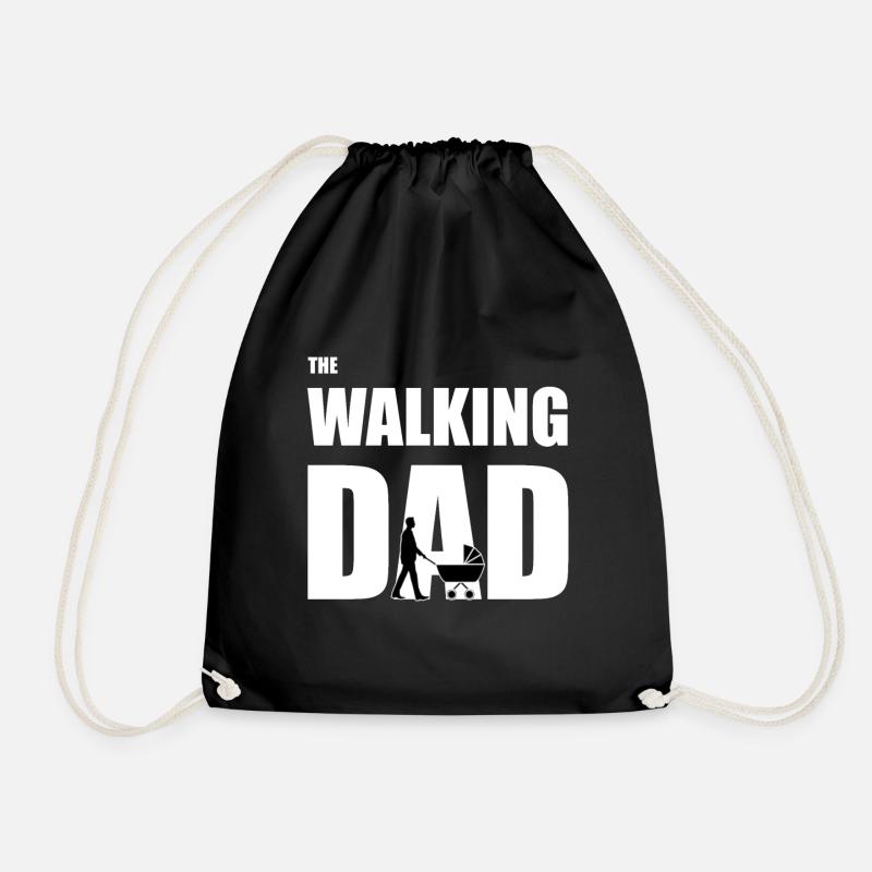 The walking dad - Papa Kinderwagen - Turnbeutel - Schwarz