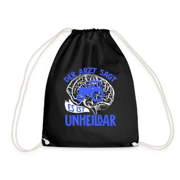 Farmer farmer farming - Drawstring Bag - black - Front