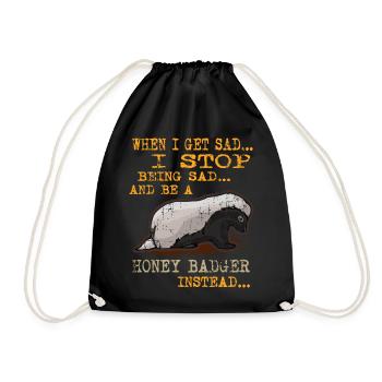 Miel Blaireau Miel Blaireau Forêt Animal Sauvage - Sac de sport léger - noir - Devant