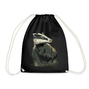 Miel Blaireau Miel Blaireau Forêt Animal Sauvage - Sac de sport léger - noir - Devant