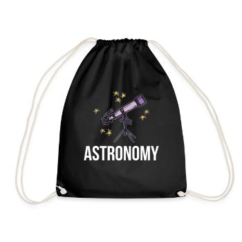 Astronomie - Turnbeutel - Schwarz - Vorne