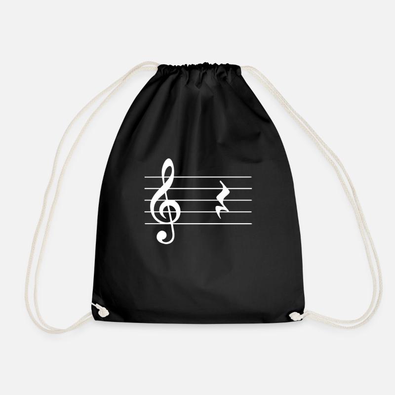 Wind instrument music break instrument - Drawstring Bag - black
